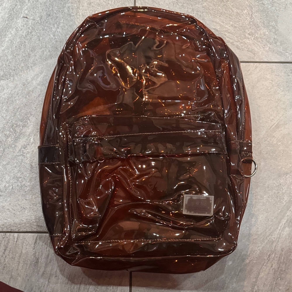Urban Outfitters Clear Brown PVC Backpack - Picture 3 of 3